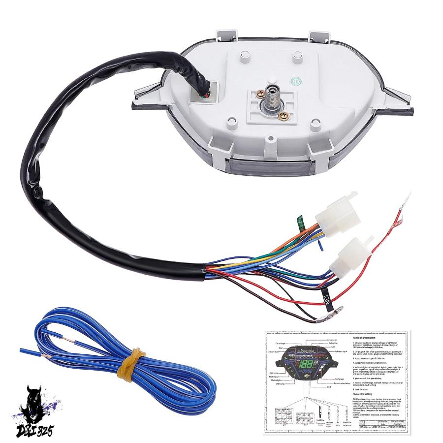 【互換品】 トヨダ CD110 α 2017 LEDデジタルスピードメーター インジケーター HONDA Wave100 CD110 修正波形エキゾーストグラム EX5 CLASS1 CX DX 社外製