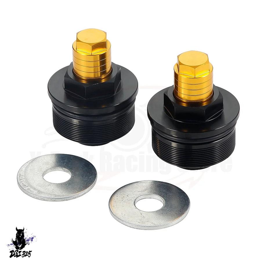 【互換品】 ホンダ CB1300 X4 SC38 1997-2003 cbr 1100XXブラックバード 1996-2008 NM4 NM-4 2014-2018 プリロードフォークキャップボルトとアジャスター衝撃ネの画像
