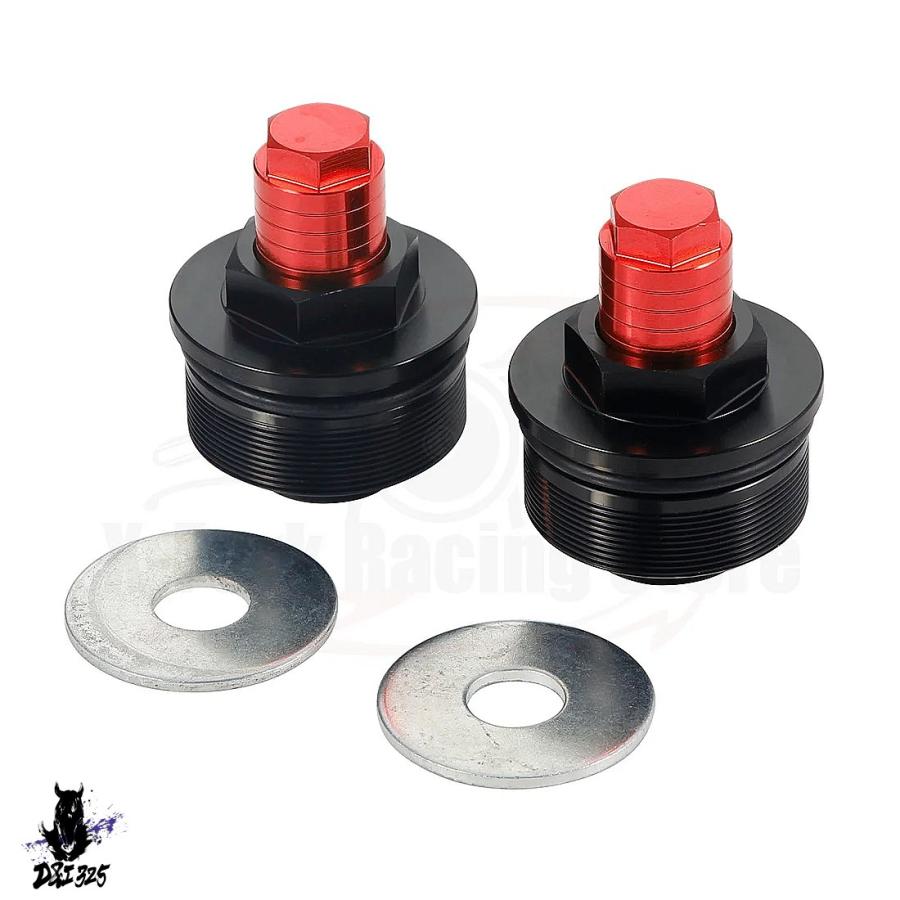 【互換品】 ホンダ CB1300 X4 SC38 1997-2003 cbr 1100XXブラックバード 1996-2008 NM4 NM-4 2014-2018 プリロードフォークキャップボルトとアジャスター衝撃ネの画像