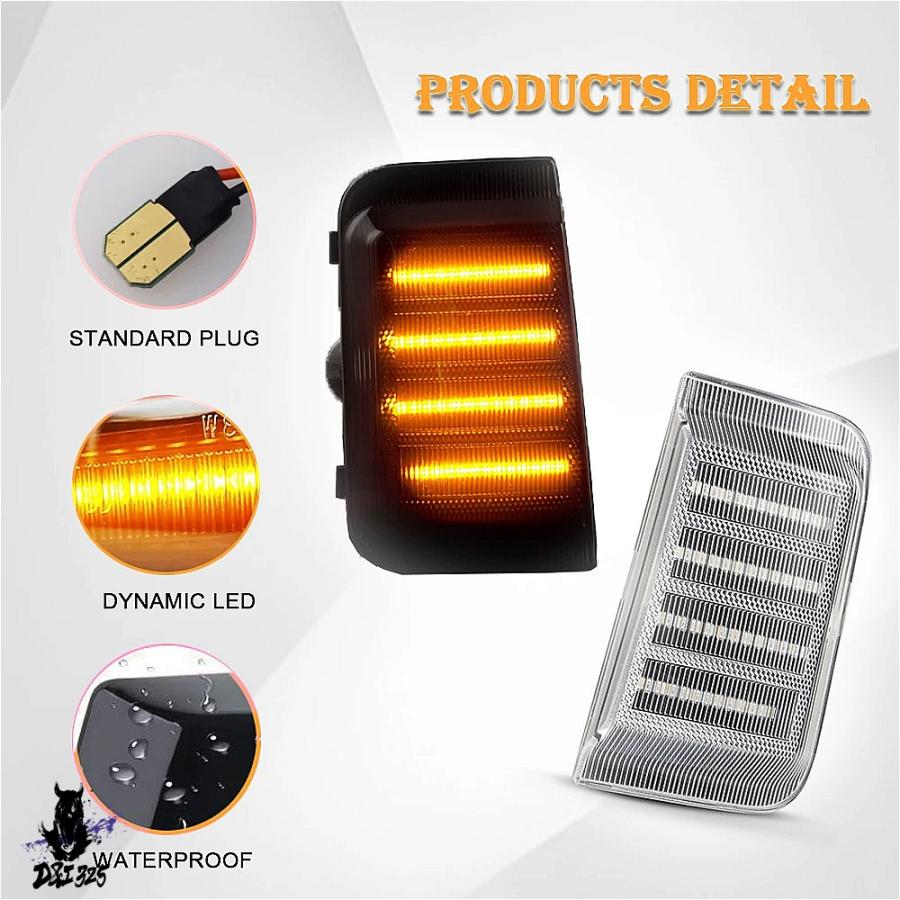 【互換品】 ダイナミックウィンカーLEDライト サイドミラーインジケーター フォーティエイトsmd fiat ducato Peugeot boxer Citroen Amberリレー 2006-2019 社_4