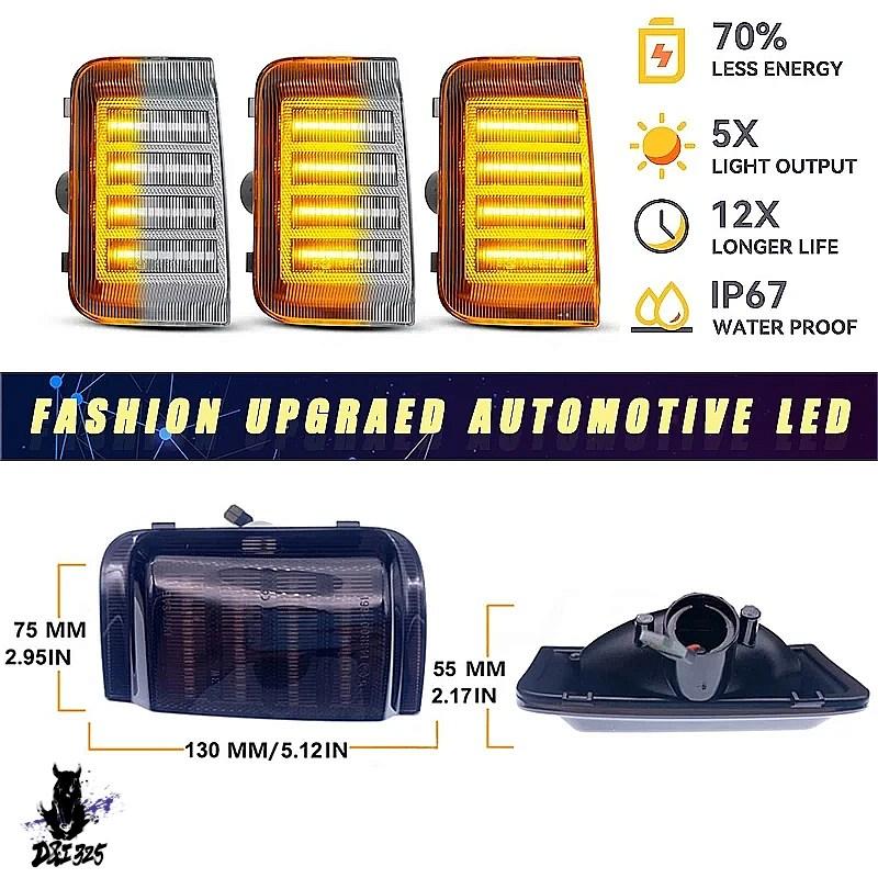 【互換品】 ダイナミックウィンカーLEDライト サイドミラーインジケーター フォーティエイトsmd fiat ducato Peugeot boxer Citroen Amberリレー 2006-2019 社_6