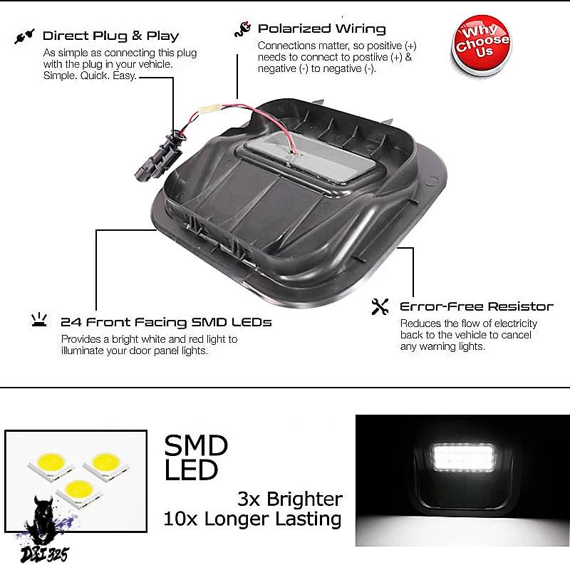 【互換品】 2 個白色 LED トラックベッドマルチプロテールゲートリアステップライト 2019-2021 GMC シエラ 1500 \u0026 20 社外製の画像