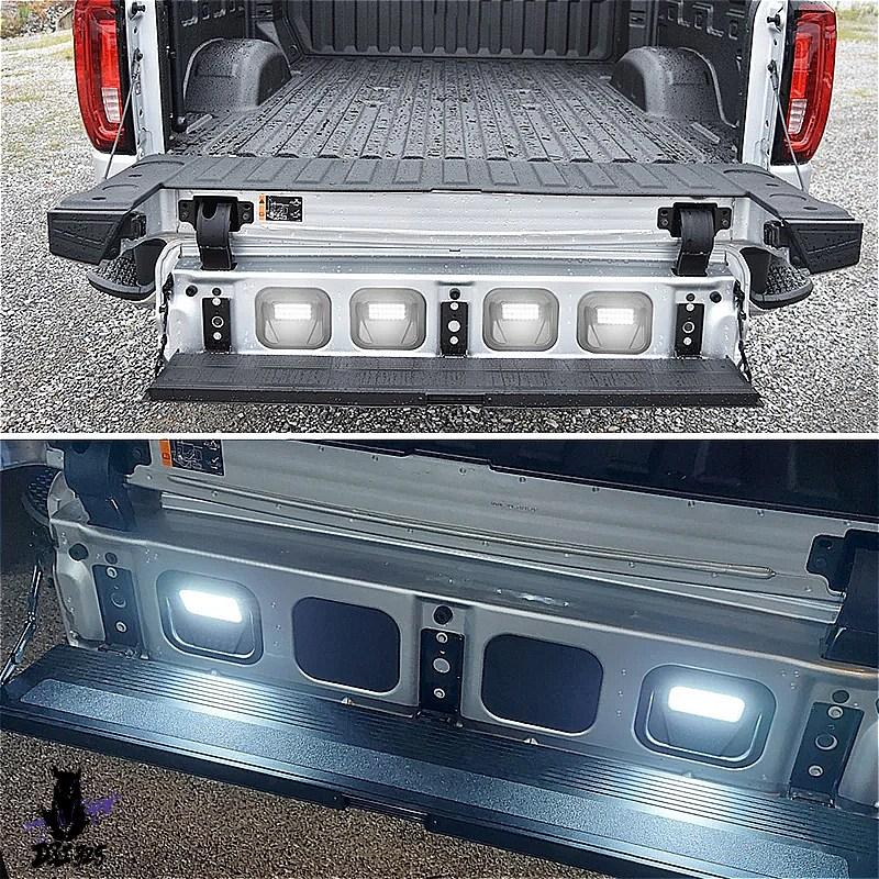 【互換品】 2 個白色 LED トラックベッドマルチプロテールゲートリアステップライト 2019-2021 GMC シエラ 1500 \u0026 20 社外製の画像