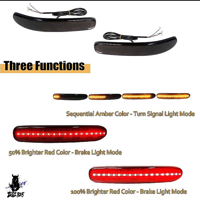 【互換品】 2008-2014 ミニクーパークラブマン R55用 LEDリアバンパーリフレクターブレーキテールライトシーケンシャルウインカーリアフォグランプ 12V 社外製_6