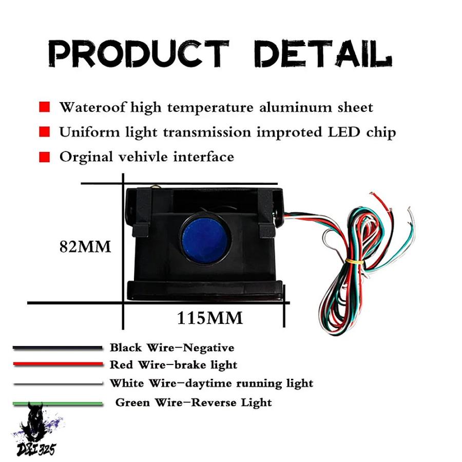 【互換品】 スバル XV WRX STI LEDカーリアフォグライトキット 3-in-1 白赤 サブラクレッザ バックアップリバースライト クロスストリート ブレーキ 社外製の画像