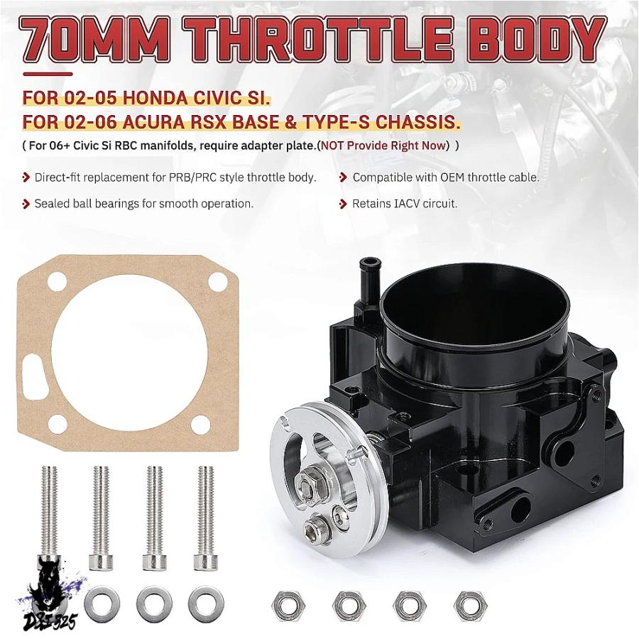 【互換品】 スロットルボディ RSX DC5 シビック SI EP3 K20 K20A 70mm 社外製の画像