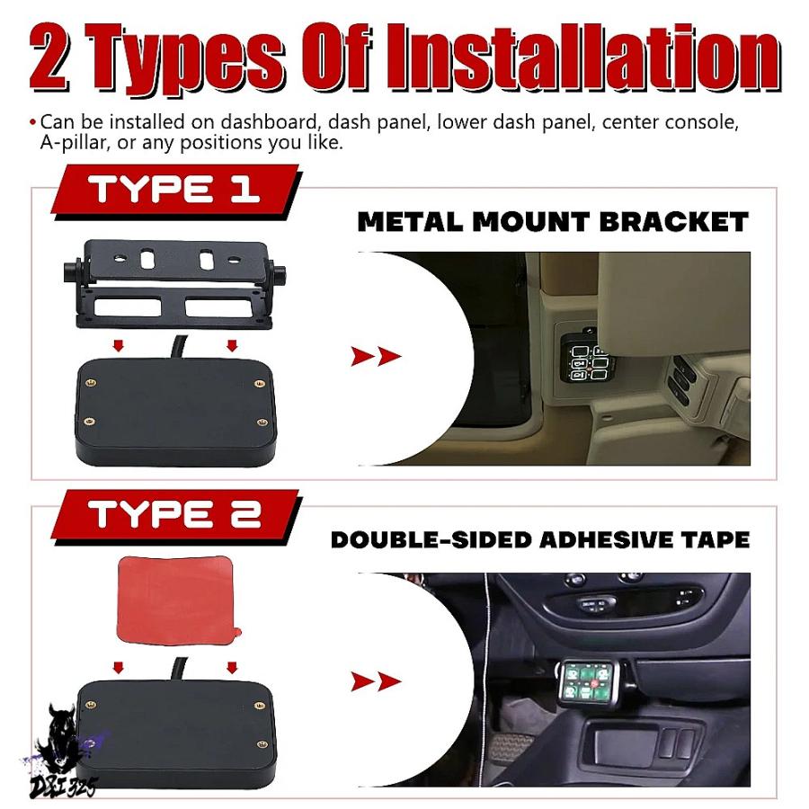 【互換品】 6ギャングLEDスイッチパネル 12v-24v 600w-1200w 回路制御 リレーシステムボックス スリムタッチ ボート ジープ キャラバン 社外製の画像