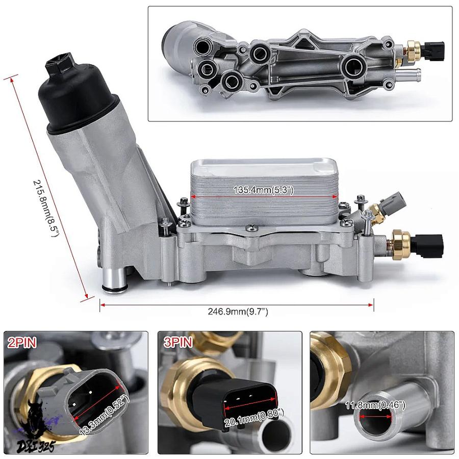 【互換品】 オイルフィルターアダプターハウジングエンジン オイルクーラーキット ジープ ダッジ クライスラー ラム3.6l v6 68105583ae 68105583af 68105583aaの画像