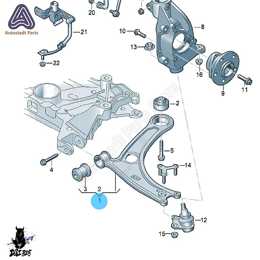 【互換品】 アウディ TTS 8S 2014-2020 A3 8V 2012-2018 VW ゴルフ mk7 ティグアン CC用アルミニウム製3Dフロントコントロールアーム407 8S0407151D 8S0 151 社_6