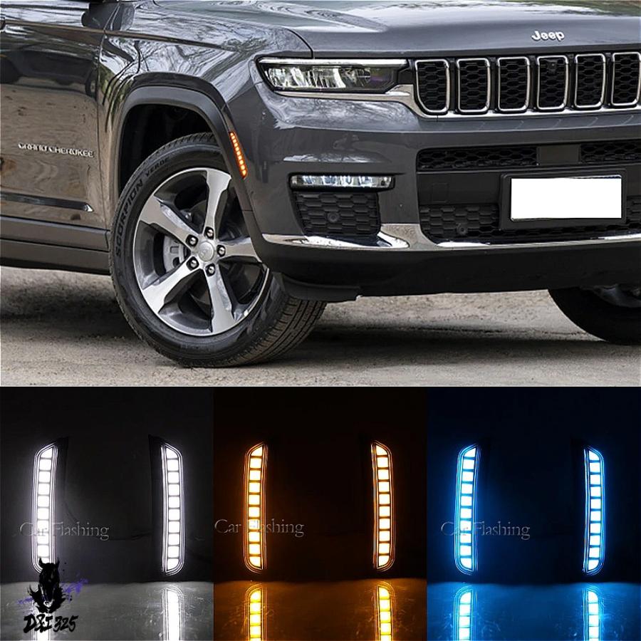 互換品】 ジープグランドチェロキー 2021-2024 LEDサイドランプ