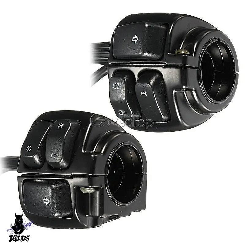 【互換品】 ハーレースポーツスターXL1200 883n アイアンダイナソフテイル Vロッド用 ブラックハンドルバー 1インチ ウィンカーコントロールライトスイッチ 社_1