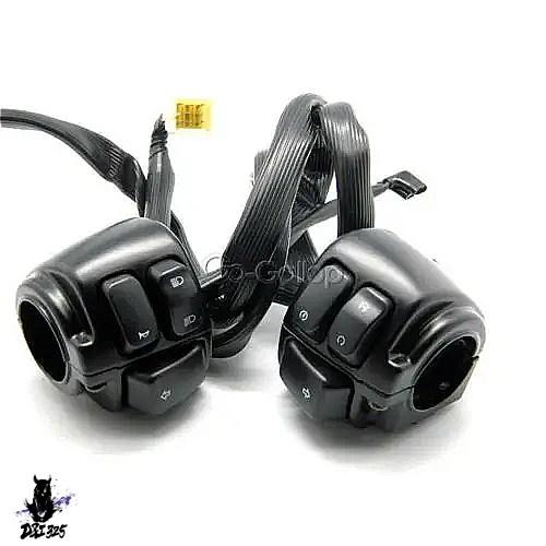 【互換品】 ハーレースポーツスターXL1200 883n アイアンダイナソフテイル Vロッド用 ブラックハンドルバー 1インチ ウィンカーコントロールライトスイッチ 社_2