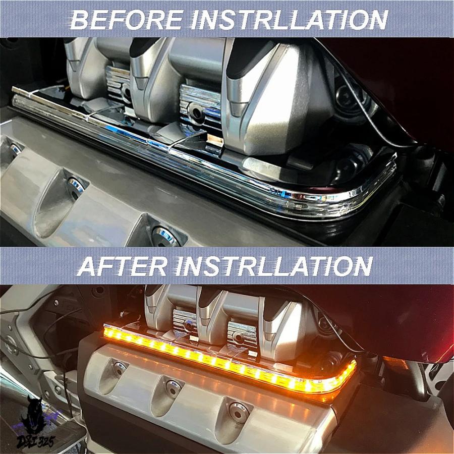 【互換品】 ホンダ ゴールドウィング GL1800 F6B LEDライトパネル クローム 2018-2021 社外製の画像