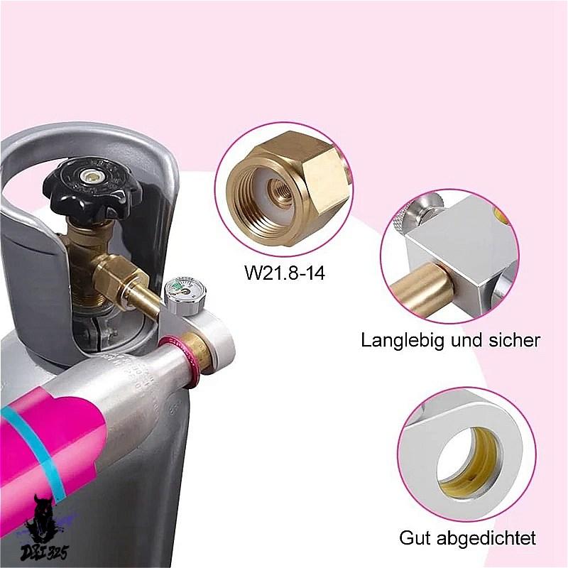 【互換品】 terra 3000psi圧力計 クイック接続 co2ボトル用 アダプター W21.8-14 Duo artco2交換 社外製_3