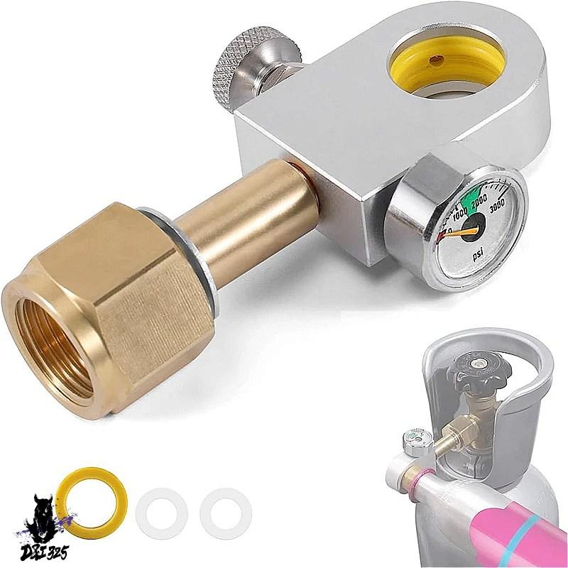 【互換品】 terra 3000psi圧力計 クイック接続 co2ボトル用 アダプター W21.8-14 Duo artco2交換 社外製_5