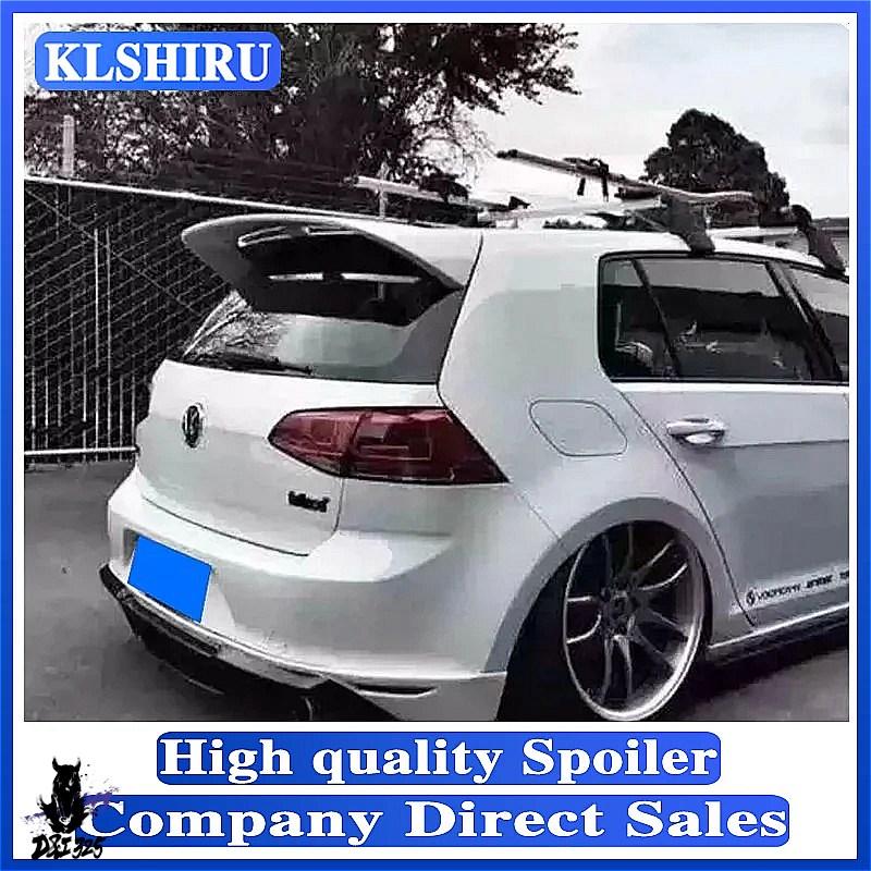 互換品】 VW ゴルフ7 7.5 GTI R用 カーボンリアルーフスポイラー 2014