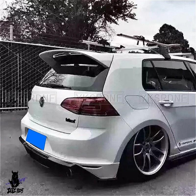 互換品】 VW ゴルフ7 7.5 GTI R用 カーボンリアルーフスポイラー 2014