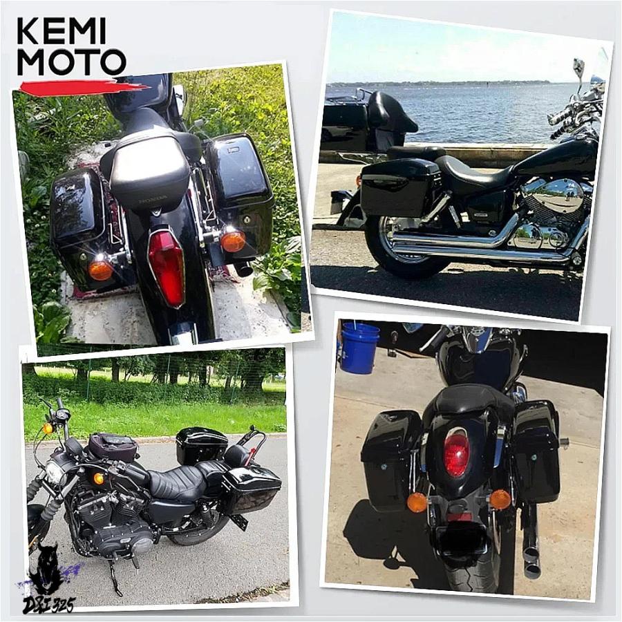 【互換品】 サドルバッグ Vロッド トランクバッグ ダイナバイク カワサキバルカン500 900 ヤマハ乙女座1100 スズキブルバードc50 ハードバイク 社外製_8