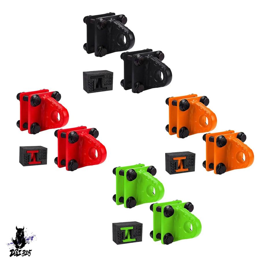 互換品】 車両用2x Dリングシャックルマウントブラケット 牽引