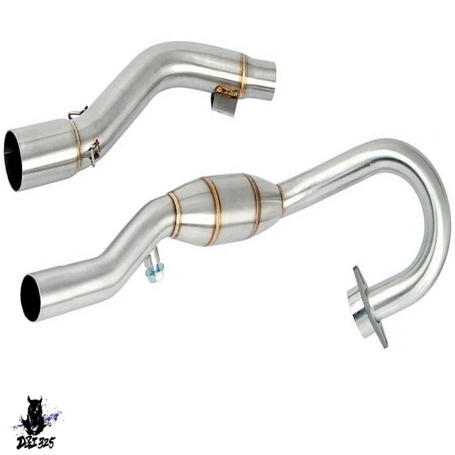 【互換品】 ホンダ CRF300L CRF300LラリーABS 20212023用のステンレスエキゾーストパイプヘッダーミッドパイプ オンタイプ_3