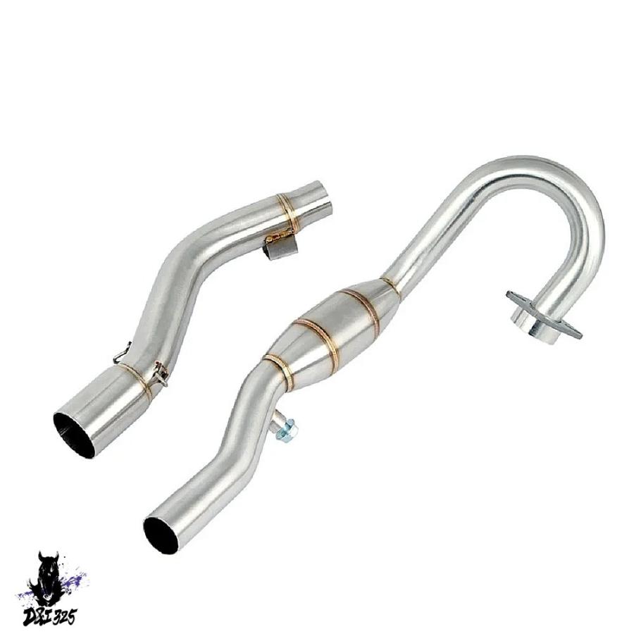 【互換品】 ホンダ CRF300L CRF300LラリーABS 20212023用のステンレスエキゾーストパイプヘッダーミッドパイプ オンタイプ_4