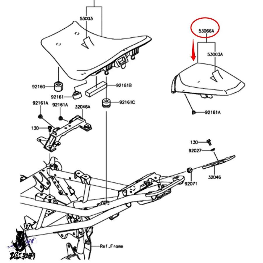 【取り替えっこ品】 カワサキ Z900 Z900SE ZR900 20172023 用 バイクリアクッション53066066812y