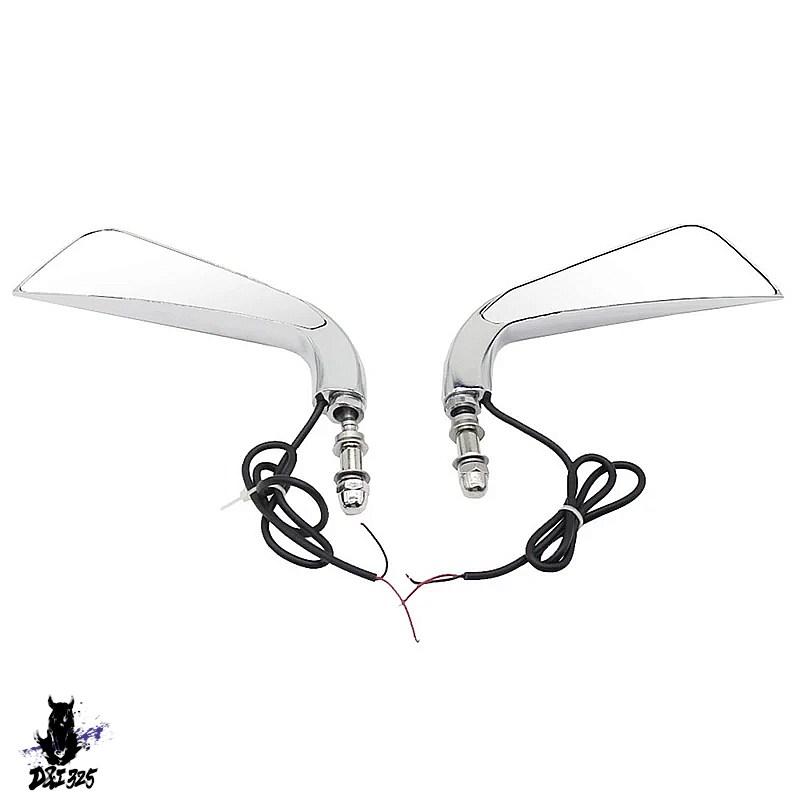 【互換品】 ダイナファットボーイ用 LEDライトバックミラーサイドミラー 社外製_2