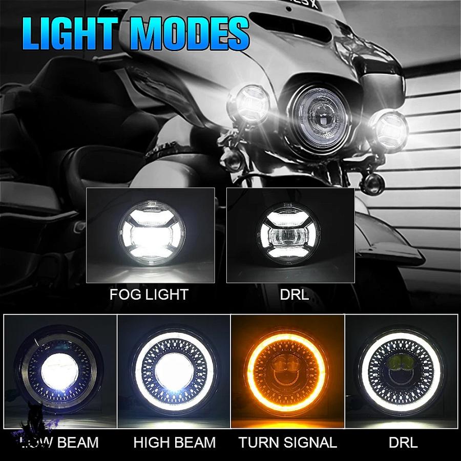 ハーレー ツーリング 白色LEDストロボフォグライト Amazon | VOSICKY(ボスキー) ハーレーダビッドソン オートバイク 汎用