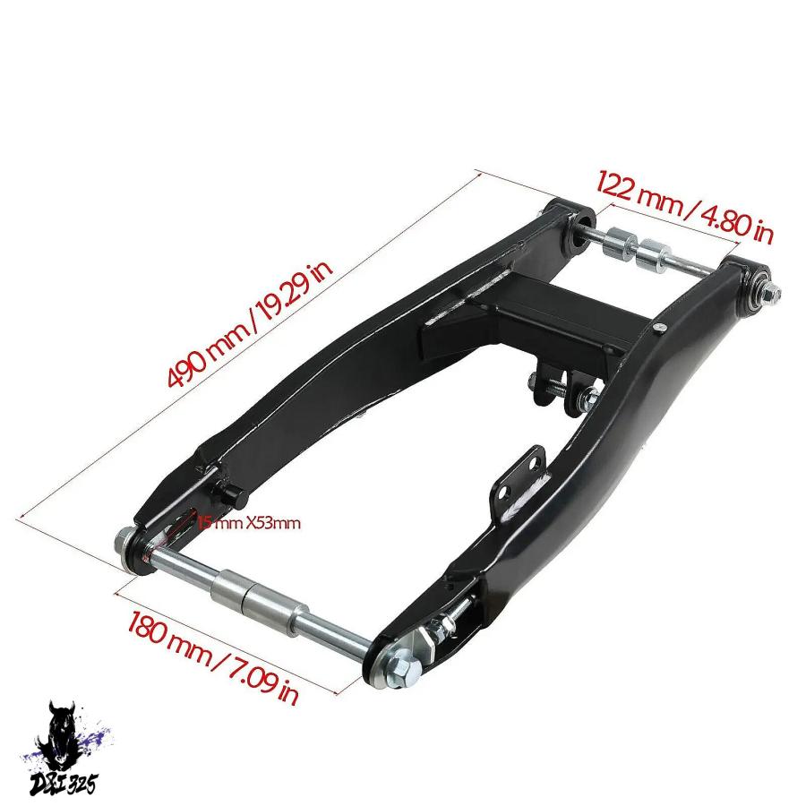 MC15 VT250FG スイングアーム ホイール サスペンション ブレーキ 互換品】 Tdproディスクブレーキ リアスイングアーム 15mm 14インチ 12