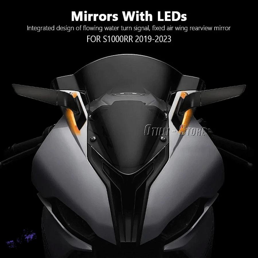 【互換品】 バイク LED ウインカー ミラー 360 ° 回転可能 BMW S1000RR S1000 RR s1000rr 2019 2020 2021 2022 2023 社外製の画像