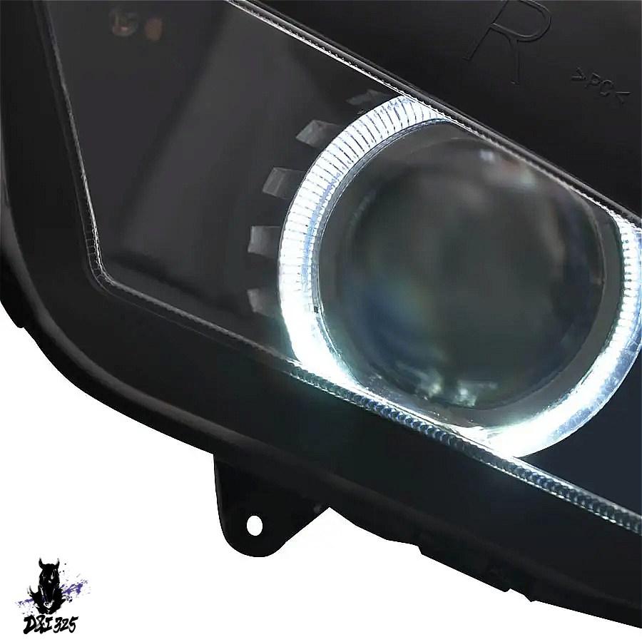 【互換品】 ホンダ CBR600RR 2007-2012 カスタム HIDバイキセノンプロジェクターヘッドライト LEDエンジェルアイズホワイト HID電球 社外製の画像