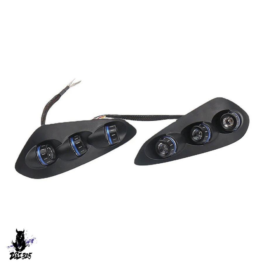 【互換品】 BMW s1000rr 2023 2024 用 統合LEDテールライト ウインカー 明黒 赤 青 1ペア 社外製の画像