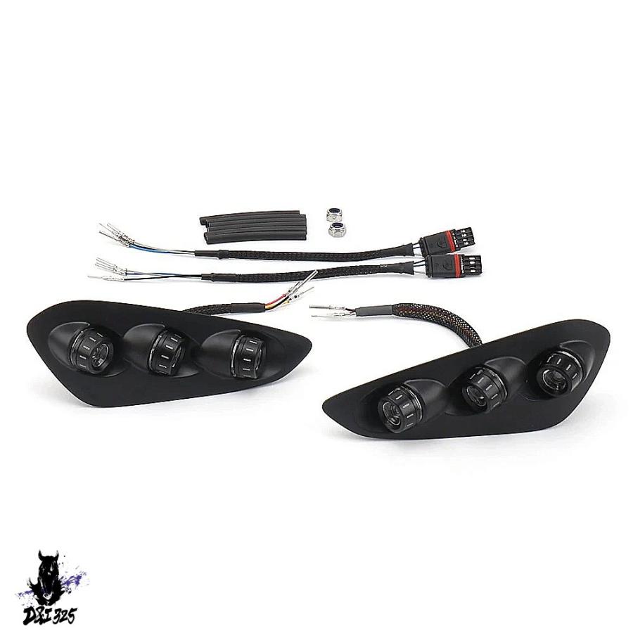 【互換品】 BMW s1000rr 2023 2024 用 統合LEDテールライト ウインカー 明黒 赤 青 1ペア 社外製の画像
