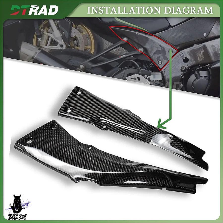 互換品】 カワサキ ZX-10R ZX10RR 2011-2023用 カーボン製シートサイド