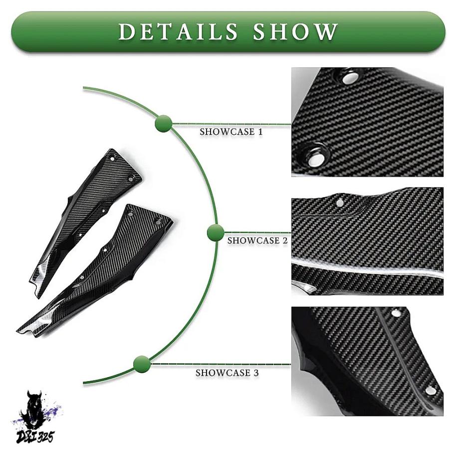 互換品】 カワサキ ZX-10R ZX10RR 2011-2023用 カーボン製シートサイド