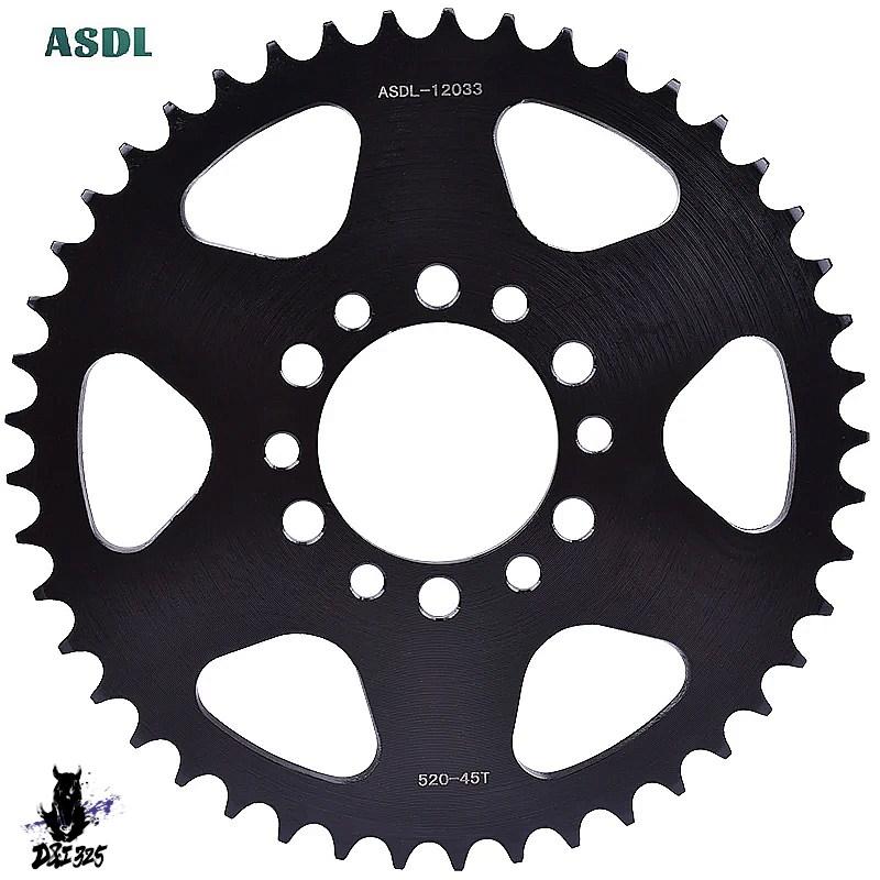 【互換品】 スズキ DR200 DS185 TC185 TS185 1975-1984年 45T リアチェーンスプロケット520 社外製 ...