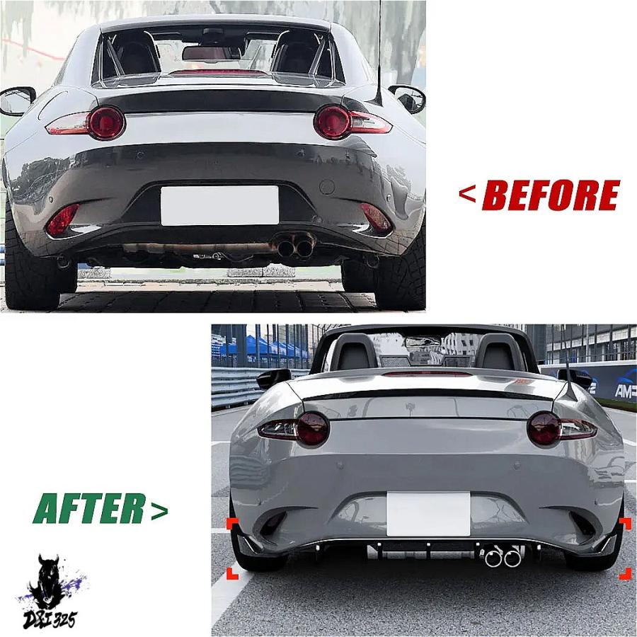 【互換品】 マツダMX-5 ミアタ ND 2016 3段リアバンパー 車体保護 カーアクセサリー 社外製の画像