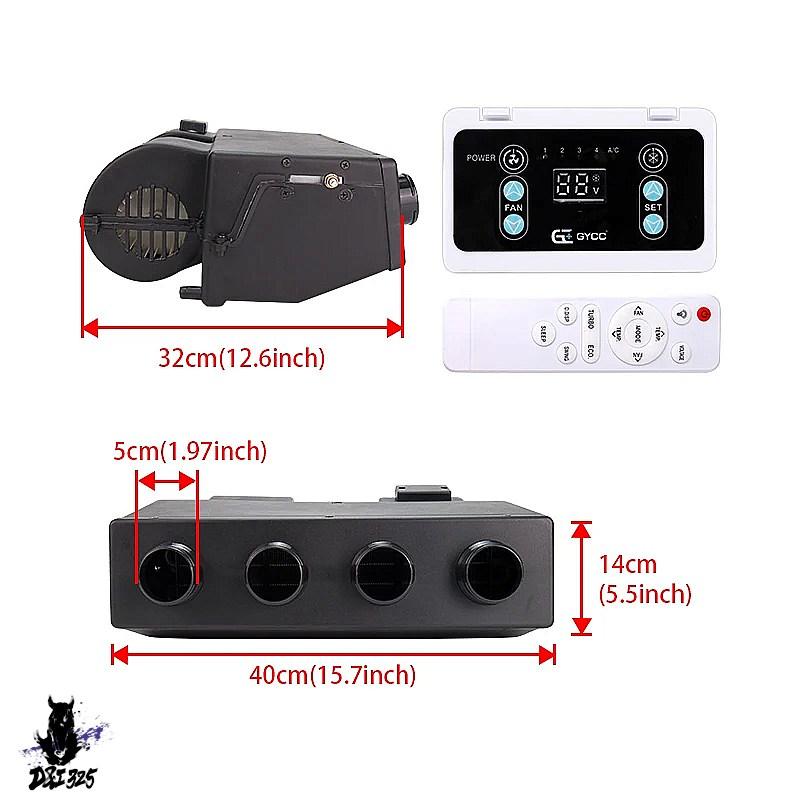 互換品】 汎用 4穴電動エアコンコンプレッサー 12v/24v カーエアコン