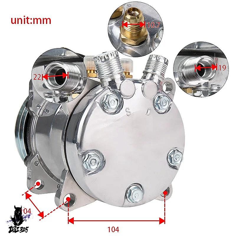 互換品】 505サンデンコンプレッサーSD505 5H09 12v/24v A2 vベルト
