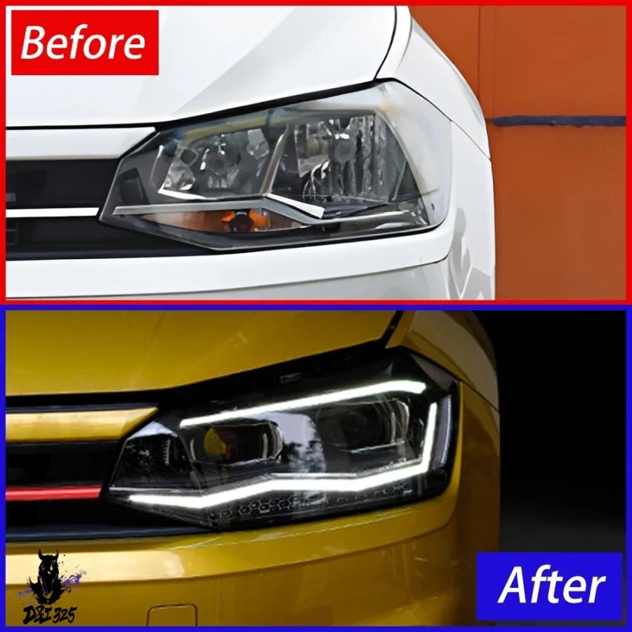 互換品】 VWポロ2019-2024 ヘッドライトシステム LEDヘッドライト