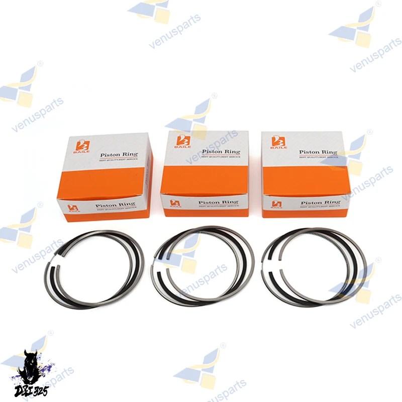 【互換品】 クボタ85*2.5HK+2+5 STD 85mmオーバーホールリビルドキットエンジンパーツ D1402ピストン+ピストンリング（ピンロック+クリップ）3気筒社外製の画像