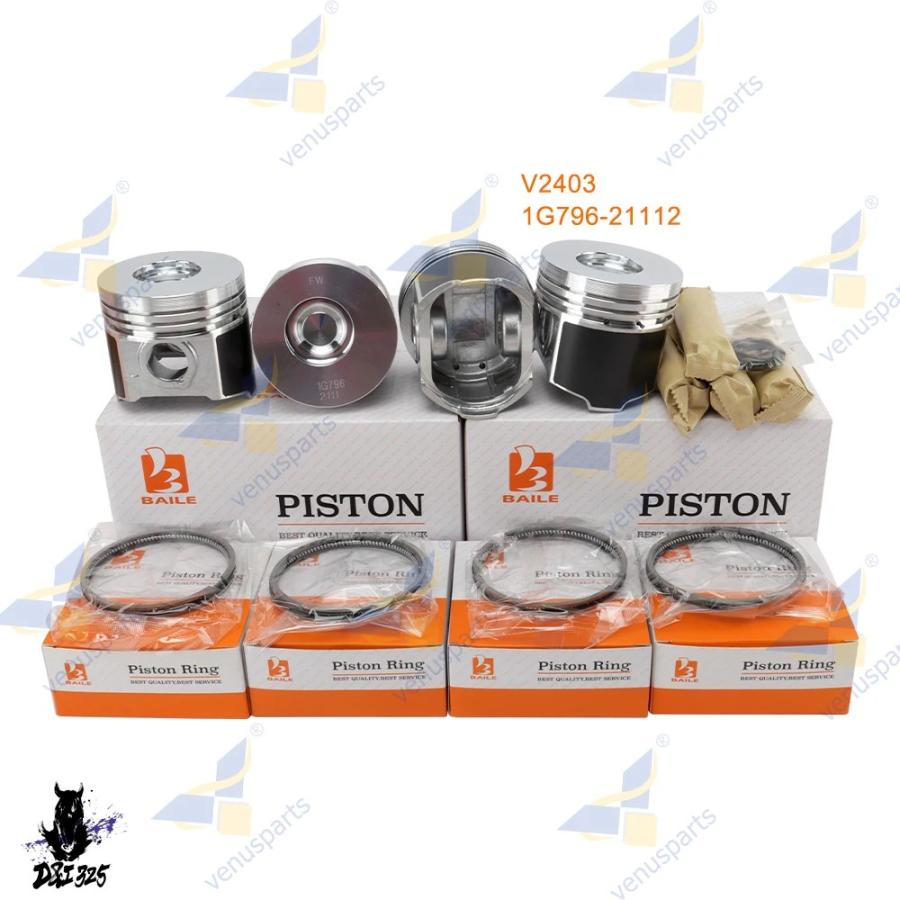 【互換品】 Kubotaオーバーホール再構築キット ピストンリング シリンダーライナーエンジンパーツ 1g796-21112 v2403 V2403-1社外製の画像