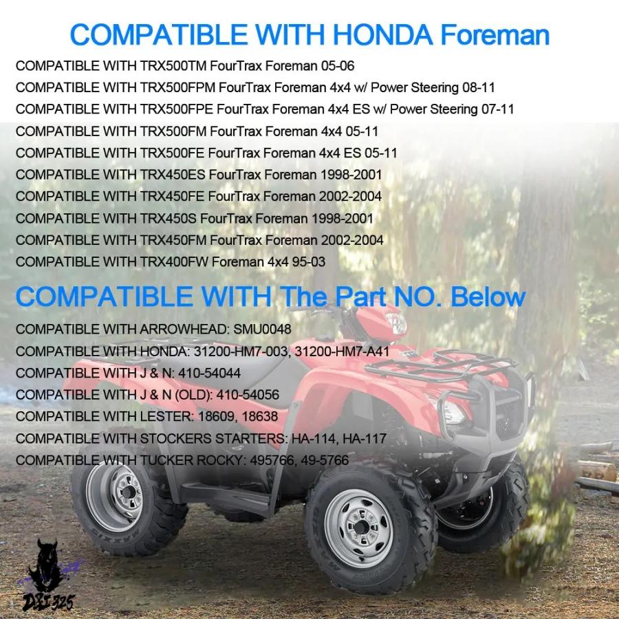 【互換品】 ホンダフォアマン スタータートゥース 500 450 400 trx500fe trx400 trx450 trx500 1995-2011 31200-hm7-003 31200-hm7-a41 社外 社外製