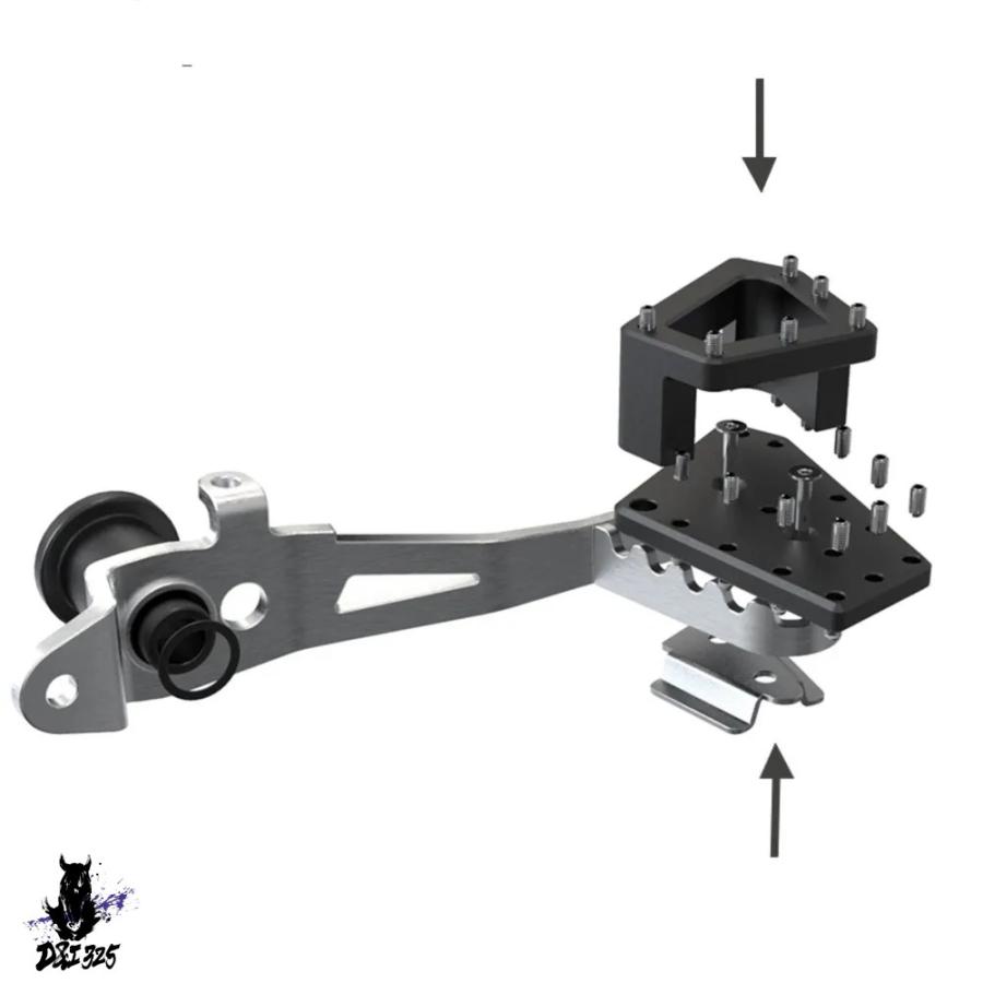 【互換品】 BMW F750GS F850GS 2024 2023 2022 2021 2020 2019 2018 2017 バイク フットブレーキペダル 拡張ステップ 延長プレート エクステ_7