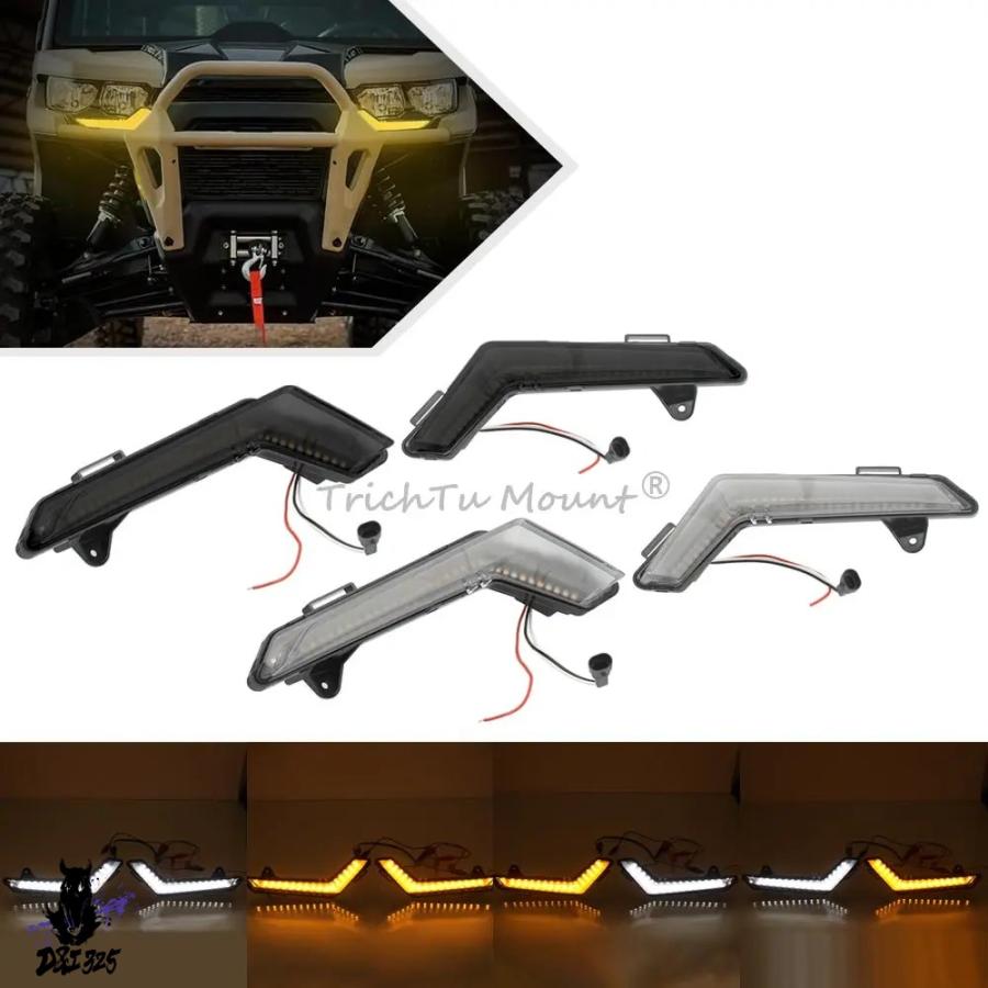 【互換品】 Can-Am Defender Max 2020 2021 2022 2023 2024 2025 12V LEDフロントアクセントライト ウインカーランプ 車アクセサリー | 