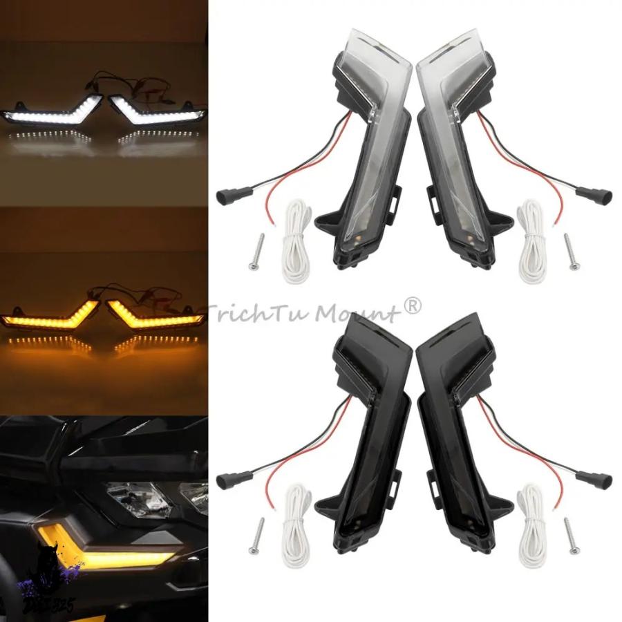 【互換品】 Can-Am Defender Max 2020 2021 2022 2023 2024 2025 12V LEDフロントアクセントライト ウインカーランプ 車アクセサリー |  | 06