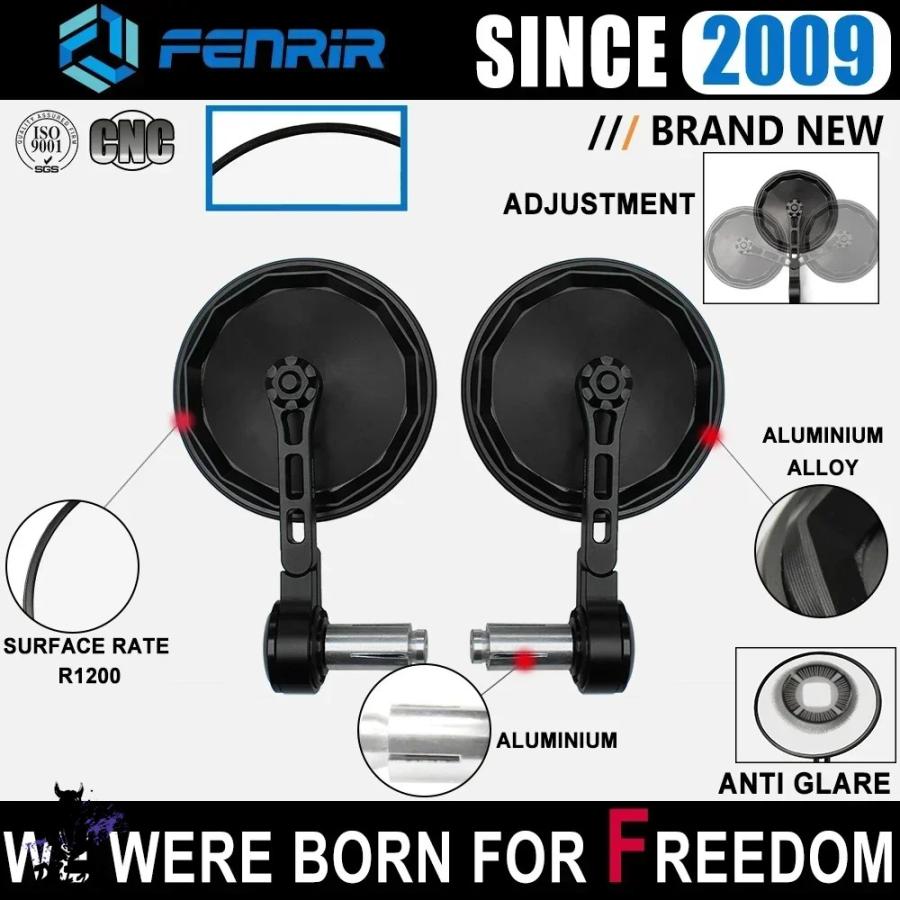 【互換品】 EMARK バイクバーエンドミラー Moto Guzzi V7 V9 V11 V100 V85Strada Audace1400 Breva750 Griso1200/850/1100 MGX-21 Nevada75の画像
