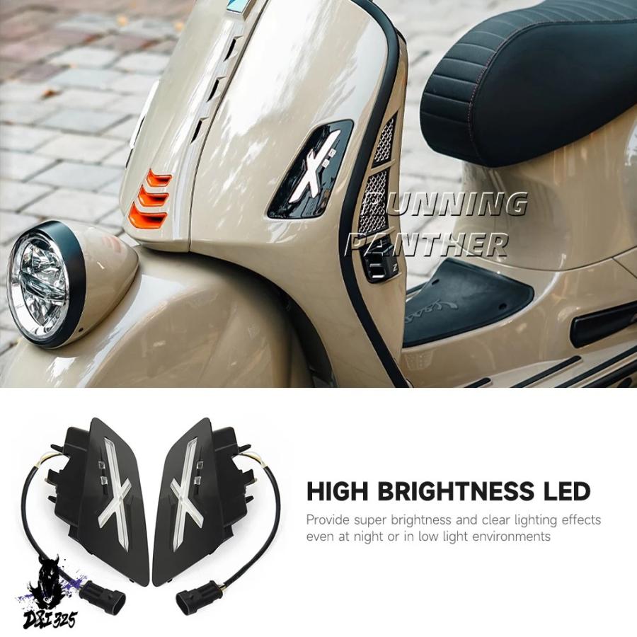 【互換品】 ベスパGTS 300 gts300 GTS300 2023 2024 2025 バイク LED ウインカー フロント リア ランニングランプ テールランプ インジケーの画像