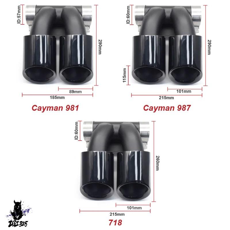 互換品】 エキゾーストマフラーシステム ノズル ポルシェ718 ケイマン