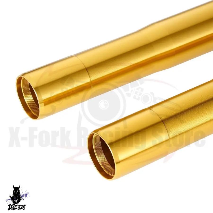 互換品】 2xGold フロントアウターフォークレッグチューブ 475 mm